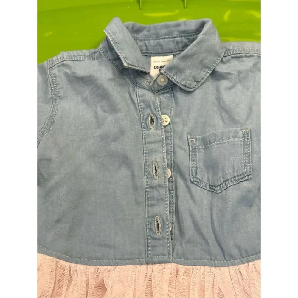 Oshkosh girls, denim and tulle dress